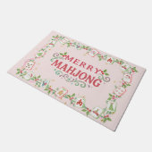 Weihnachtliches Mahjong Fußmatte (Schrägansicht)