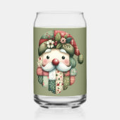 Weihnachtliches Patchwork-Santa-Volk Dosenglas (Rückseite)