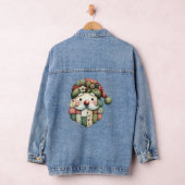 Weihnachtliches Patchwork-Santa-Volk Jeansjacke (Hangar)
