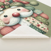 Weihnachtliches Patchwork-Santa-Volk Sherpadecke (3/4)