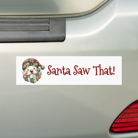Weihnachtliches Patchwork-Santa-Volksfest Autoaufkleber (Auf Auto)