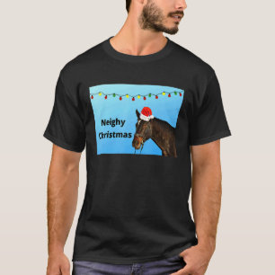 Weihnachtliches Pferd Feiertagsgruß Design T-Shirt