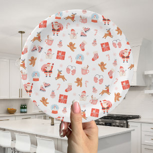 Weihnachtliches Rot Pink Weihnachten Pappteller