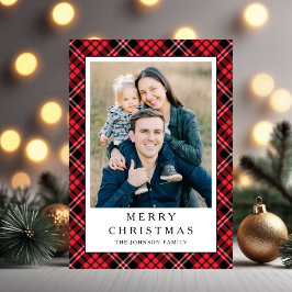 Weihnachtliches rotes Karo-Foto Weihnachten