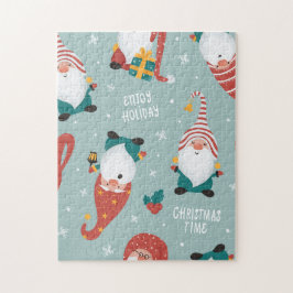 Weihnachtliches Schnee-Christmas-Ästhetik-Muster - Puzzle