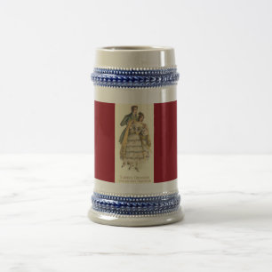 Weihnachtliches viktorianisches Paar vintage Weihn Bierglas
