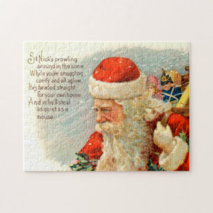 weihnachtliches Vintage-Santa-Gedicht Puzzle