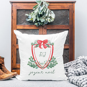Weihnachtliches Wappen Joyeux Noël Kissen