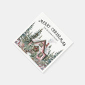 Weihnachtliches Winterfest Serviette (Ecke)