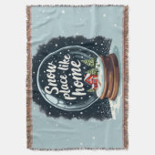 Weihnachtliches Zitat 'Snow Place Like Home' Decke (Vorderseite Vertikal)