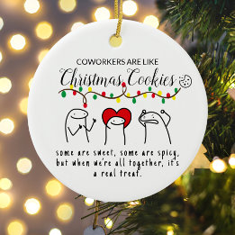 Weihnachtlicht Funny Coworker Meme Art White Keramik Ornament