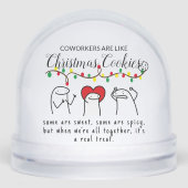 Weihnachtlicht Funny Coworker Meme Art White Schneekugeln (Vorderseite)