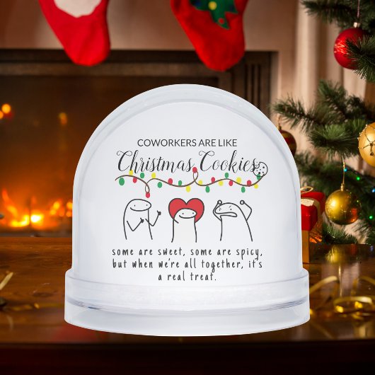 Weihnachtlicht Funny Coworker Meme Art White Schneekugeln