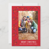 Weihnachtlicht-Strand-Foto Feiertagskarte (Vorderseite)