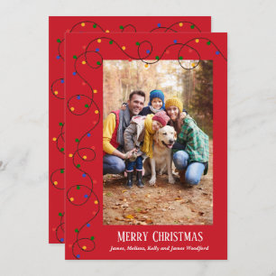 Weihnachtlicht-Strand-Foto Feiertagskarte