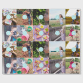 Weihnachts 10 Fotos Collage Geschenkpapier (Flach)