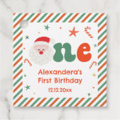 Weihnachts 1. Geburtstag Party Geschenkanhänger (Vorderseite)