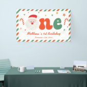 Weihnachts 1. Geburtstag Party Junge Banner (Messeveranstaltung)