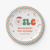 Weihnachts 1. Geburtstag Party Pappteller (Vorderseite)