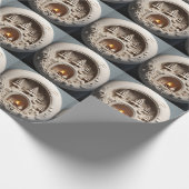 Weihnachts-3D-Fireplace Trees Geschenkpapier (Ecke)