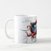 Weihnachts-3D-Oktopus Kaffeetasse (Links)