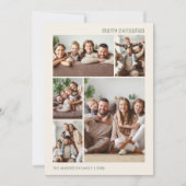 Weihnachts-5-Fotos Feiertagskarte (Vorderseite)