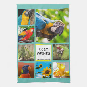 Weihnachts 8 Foto ✨ Collage Custom Geschirrtuch