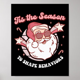 Weihnachts-Aba-Verhaltenstherapie Retro-Techniker Poster