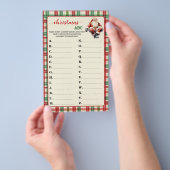 Weihnachts ABC Red Green Kariert Game Card Flyer (Handgriff)