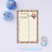 Weihnachts ABC Red Green Kariert Game Card Flyer (Einzeln)