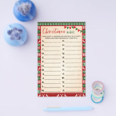 Weihnachts-ABC-Spiel hässliches Sweatshirt Karte (Einzeln)