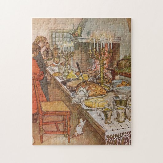Weihnachts-Abendessen Carl Larsson 1904 Puzzle (Vertikal)
