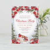 Weihnachts-Abendessen Feiertag Geheimnis Santa Einladung (Stehend Vorderseite)