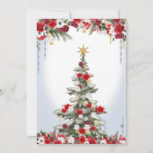 Weihnachts-Abendessen Feiertag Geheimnis Santa Einladung (Rückseite)