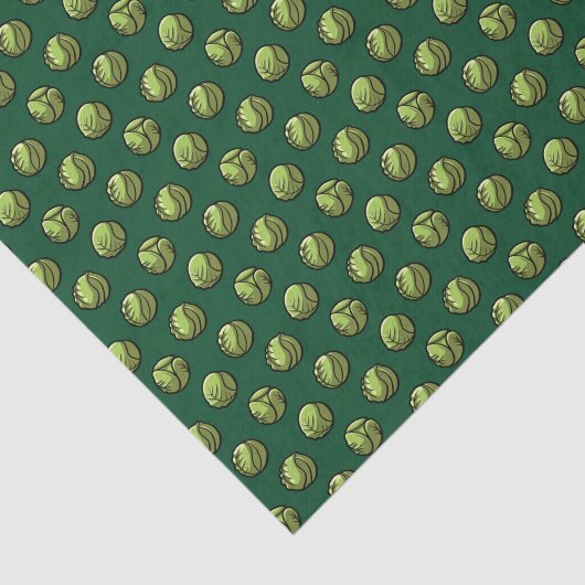 Weihnachts-Abendessen Green Brussels Sprouts Muste Seidenpapier (Ausschnitt)