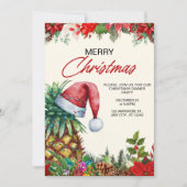 Weihnachts-Abendessen Party Einladung, Weihnachts- Einladung (Vorderseite)