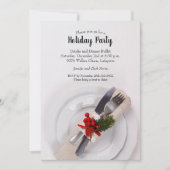 Weihnachts-Abendessen Plate Feiertage Einladungen (Vorderseite)