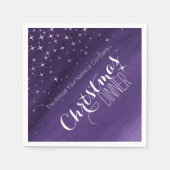 Weihnachts Abendessen Sternennacht gebrauchte Serv Serviette (Vorderseite)