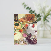 Weihnachts-Abendessen Tafelfest Foto Postkarte (Stehend Vorderseite)