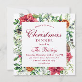 Weihnachts-Abendessen Weinkeller Urlaub Florenz Einladung (Vorderseite)