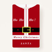 Weihnachts-Abzeichen Ihr Name Weihnachtsmann-Gesch Ausweis (Vorderseite)