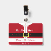 Weihnachts-Abzeichen Weihnachtsmann gibt Custom Yo Ausweis (Vorderseite mit Clip)