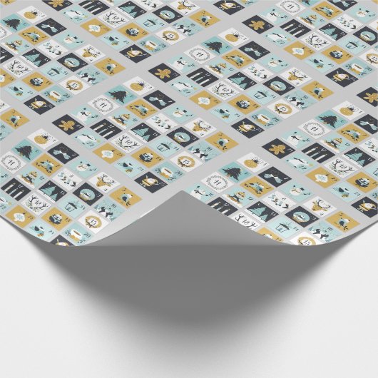 Weihnachts-Advent Geschenkpapier (Ecke)