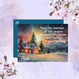 Weihnachts-Advent-Grüße Personalisiert Feiertagspostkarte