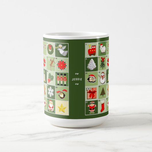 Weihnachts-Advent Kaffeetasse (Mittel)