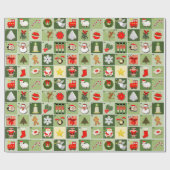 Weihnachts-Adventskalender Countdown Geschenkpapier (Flach)