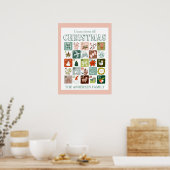 Weihnachts-Adventskalender Countdown Poster (Küche)