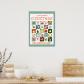 Weihnachts-Adventskalender Countdown Poster (Küche)