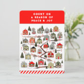 Weihnachts-Adventskalender-Feiertagskarten Feiertagskarte (Stehend Vorderseite)