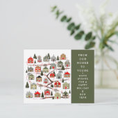 Weihnachts-Adventskalender Feiertagspostkarte (Stehend Vorderseite)